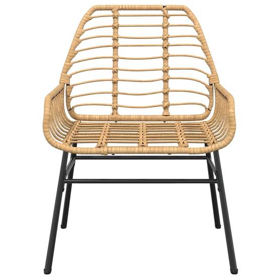 ComfortXL - Salon de Jardin 2 Personnes Résine Tressée Table Verre pour Repas Extérieur Marron – ComfortXL Outdoor Living - Image 5