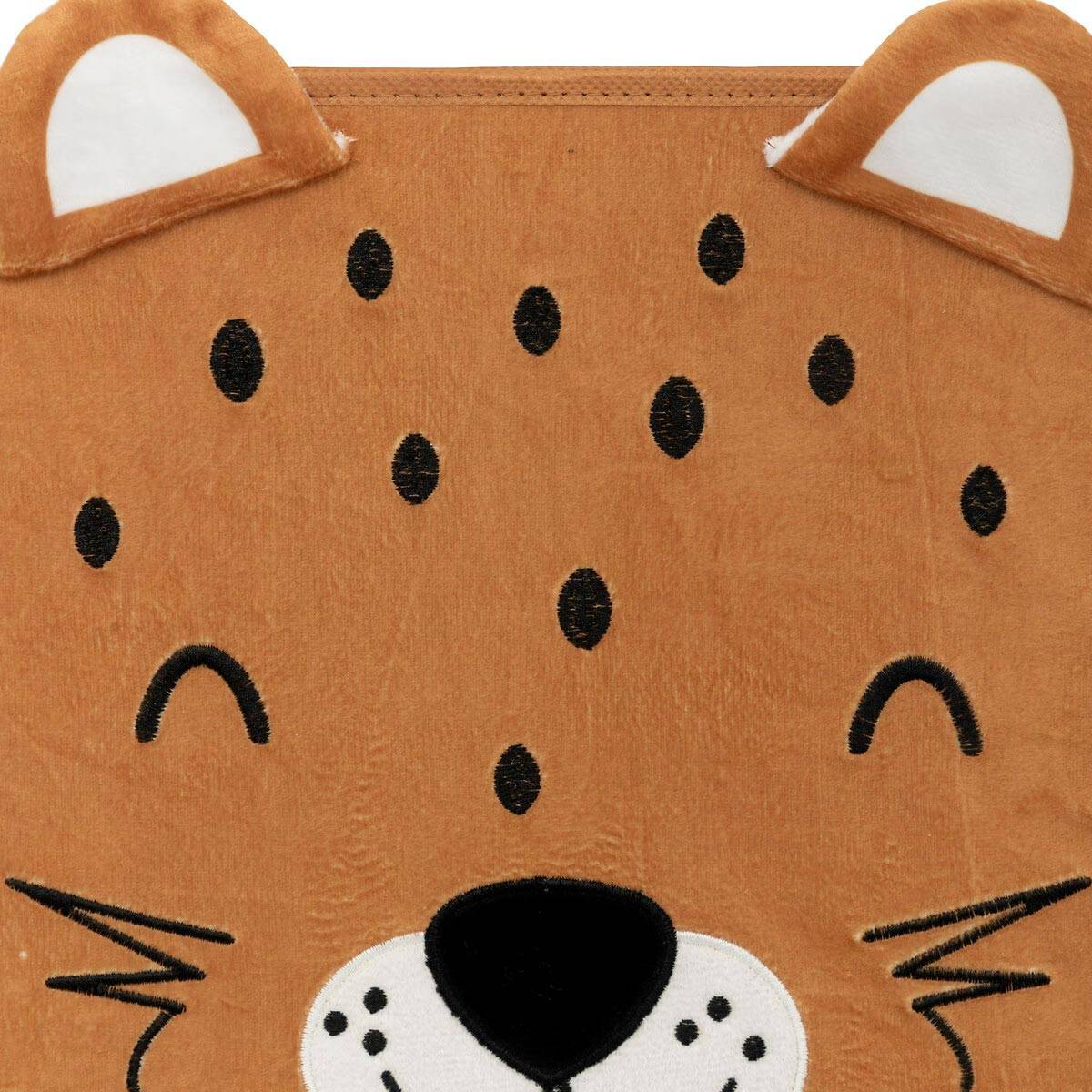 Boîte de Rangement Pliable "Léopard" 29x29cm Marron - Image 2