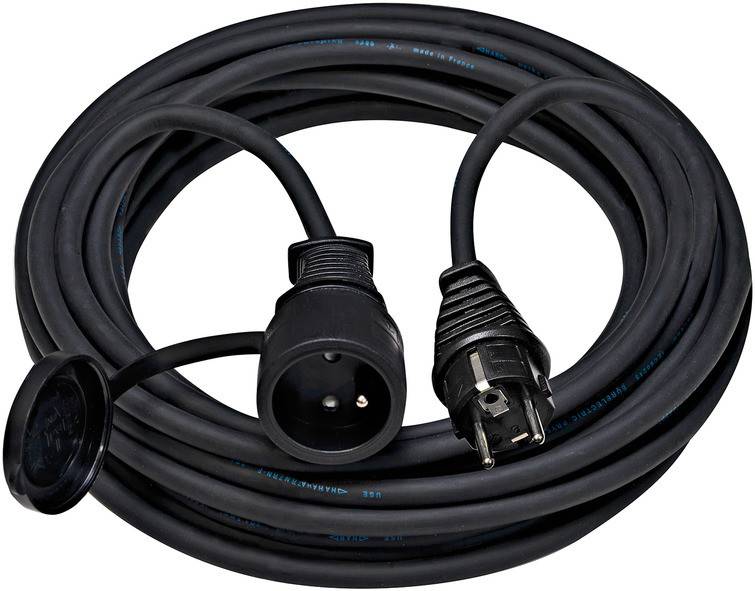 Rallonge électrique 5m de câble H07RN-F 3G2,5 avec prise à clapet (IP44)