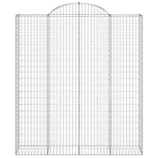 Vidaxl - Paniers à gabions arqués 5 pcs 200x50x220/240 cm Fer galvanisé vidaXL 3146449 - Image 5