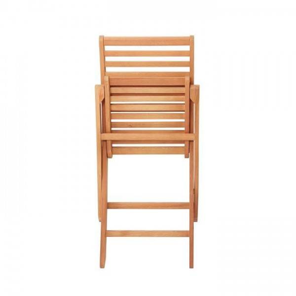 MARKET24 - Lot de 4 chaises de jardin pliantes en Acacia FSC - 47 x 57,5 x H.89,5 cm - Image 5