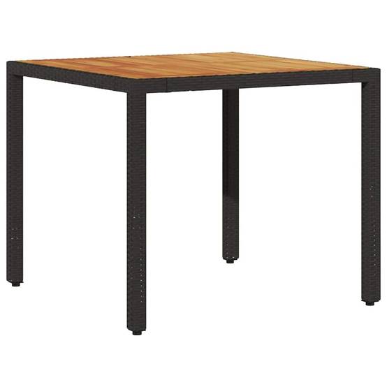 Ensemble de salle à manger pour jardin 3 pcs | Mobilier d'extérieur Noir polyrotin Maison Chic - Image 5