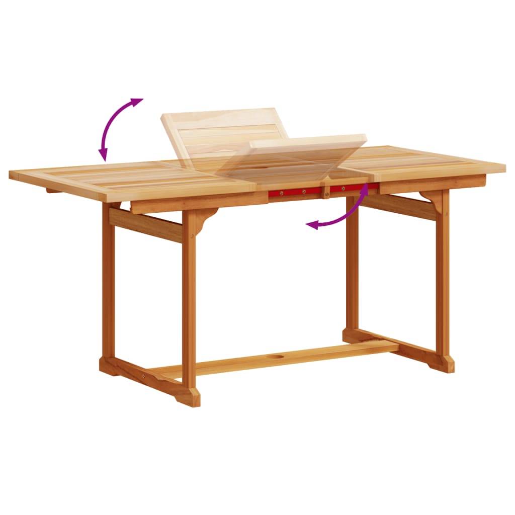 ComfortXL - Table et Chaises de Jardin 7 Pièces en Bois d'Acacia Set Extensible avec Assises Textilène Crème – ComfortXL Outdoor Living - Image 6