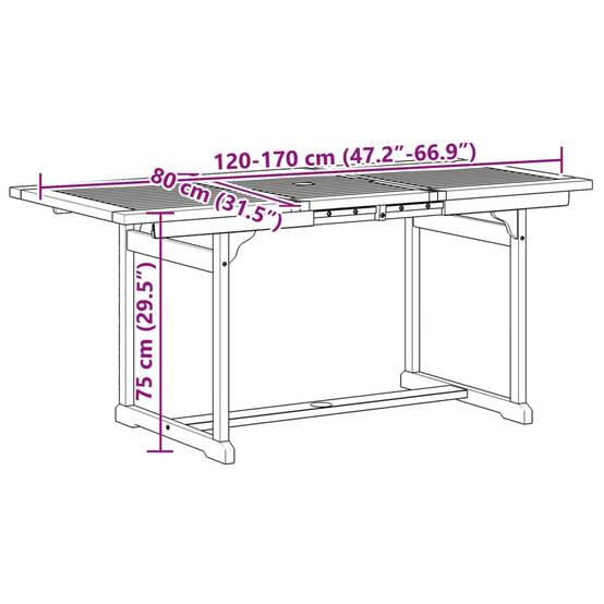 ComfortXL - Table et Chaises de Jardin 7 Pièces en Bois d'Acacia Set Extensible avec Assises Textilène Crème – ComfortXL Outdoor Living - Image 4
