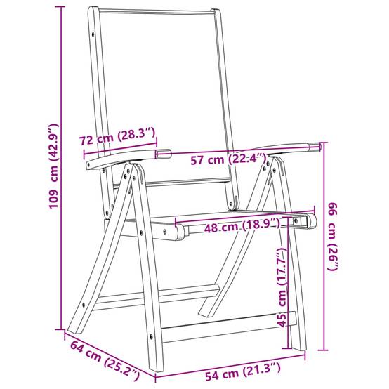 ComfortXL - Table et Chaises de Jardin 7 Pièces en Bois d'Acacia Set Extensible avec Assises Textilène Crème – ComfortXL Outdoor Living - Image 5