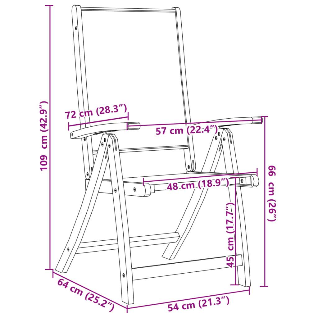 ComfortXL - Table et Chaises de Jardin 7 Pièces en Bois d'Acacia Set Extensible avec Assises Textilène Crème – ComfortXL Outdoor Living - Image 5