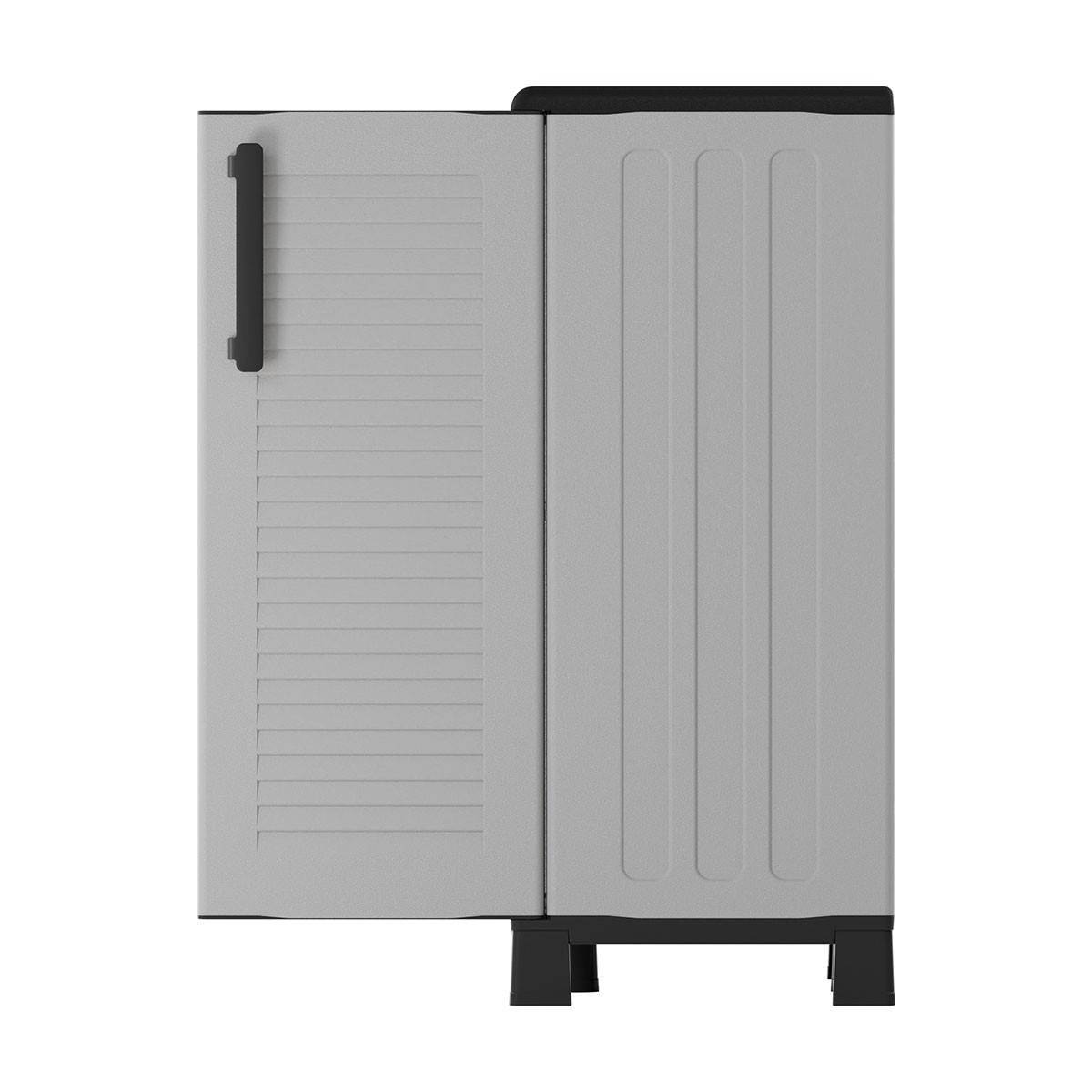 Armoire de rangement 2 portes Gris 68x37x90cm - Meuble de rangement Garage Maison Terrasse - Image 9