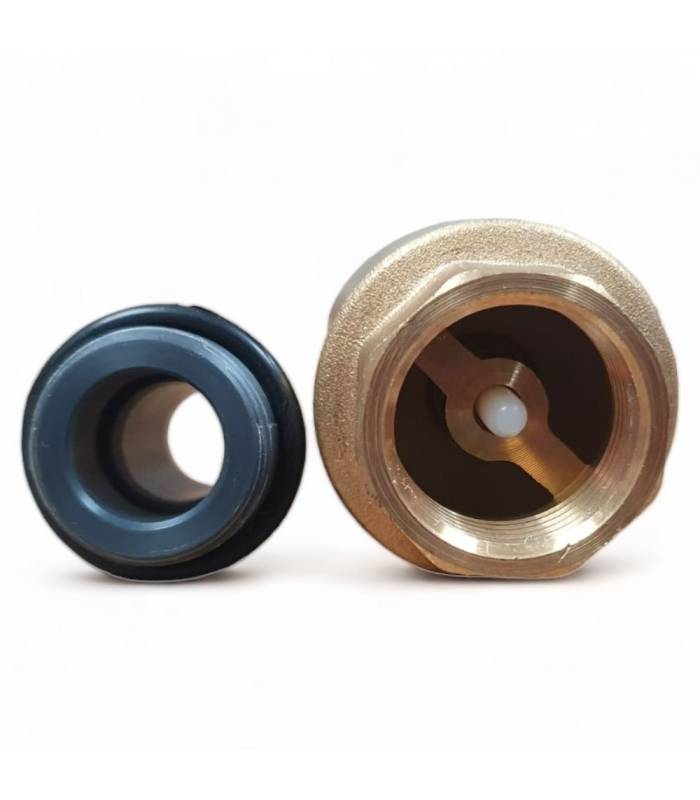 Clapet anti retour en laiton avec crépine et manchette, pour pompe - 3/4 pouce (20 mm) - Image 2