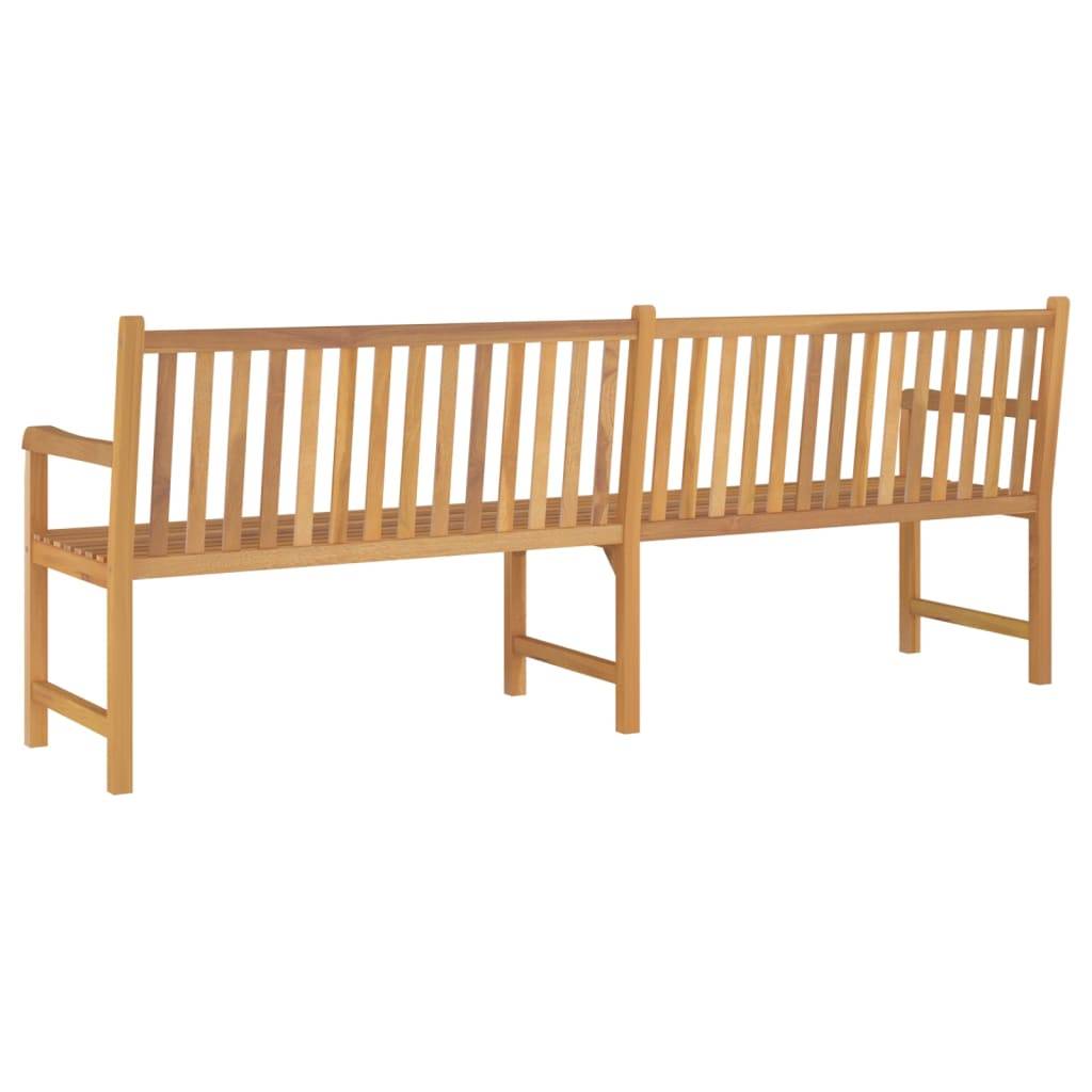ComfortXL - Grand banc de jardin bois teck massif aménagement maison campagne 228 cm brun - ComfortXL Outdoor Living - Image 4
