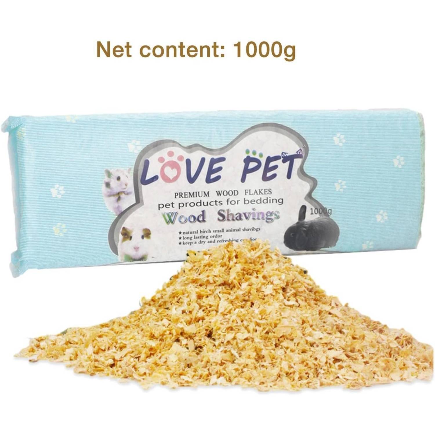 DtopbuyAge - Copeaux de bois 1000g pour hamster et lapin - Literie safe DtopbuyAge - Image 4