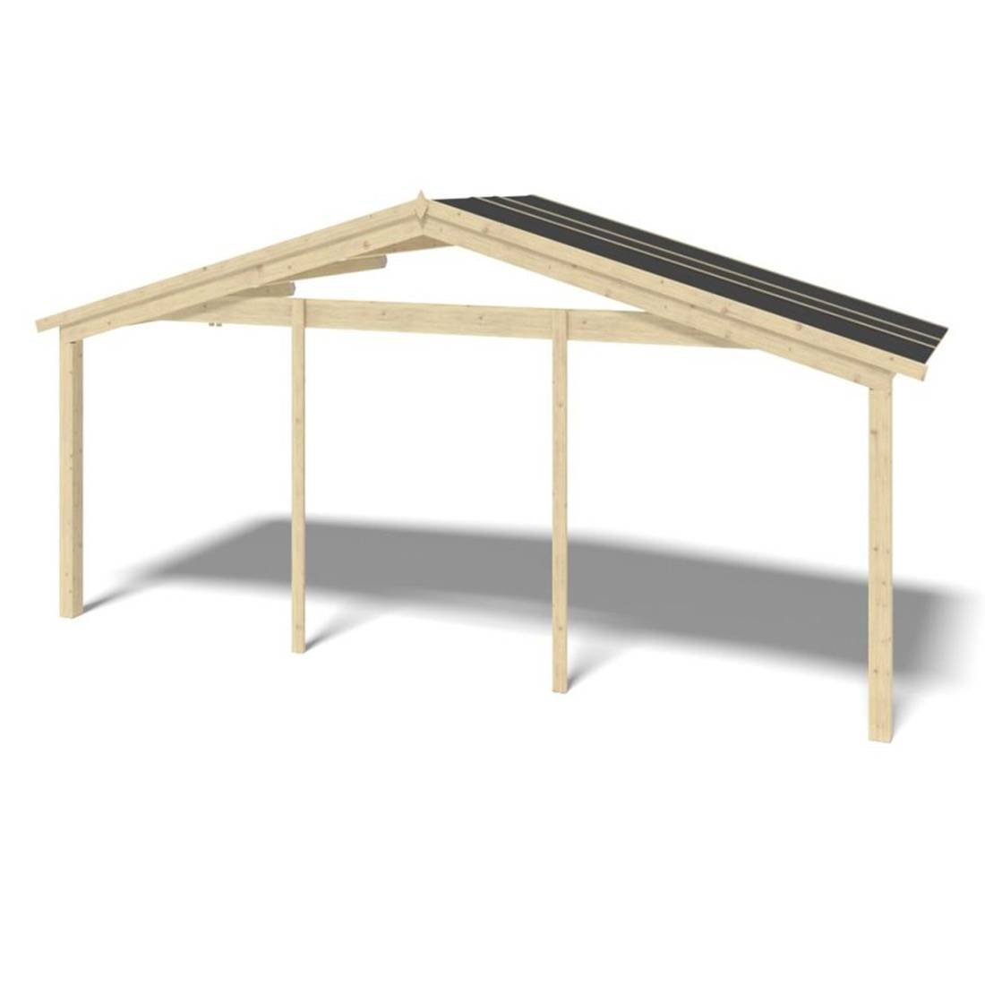 Altanka - Abri de jardin en bois - 6x5 m + terrasse avec balustrade et avant-toit en bois - 42 m2 - DOM747+DOM553+DOM555+POD04 - ALTANKA - Image 8