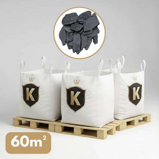 Paillette ardoise noire 30/70 mm – Pack 3 Big Bag +/- 1 m³ – 60 m² - Image 1
