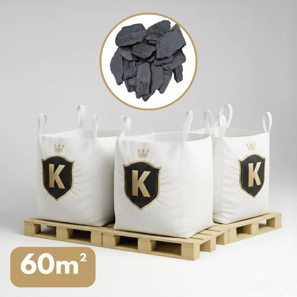 Paillette ardoise noire 30/70 mm – Pack 3 Big Bag +/- 1 m³ – 60 m² - Image 1