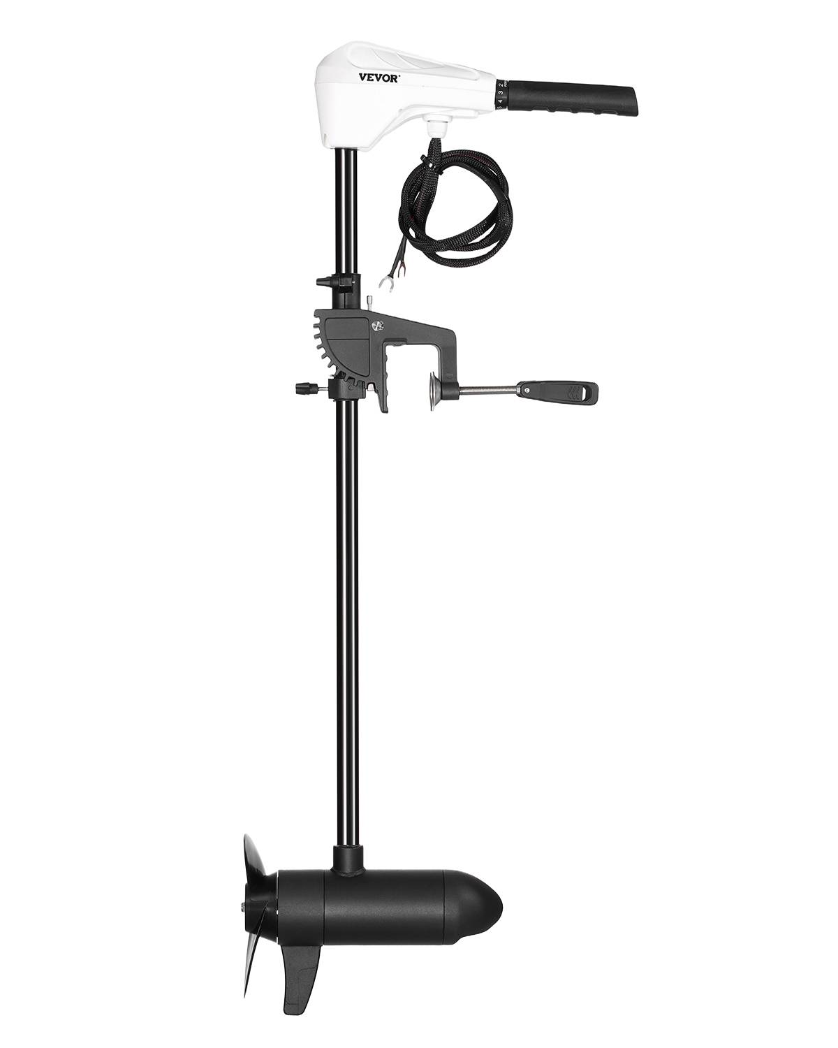 Vevor - Moteur hors-bord électrique VEVOR 25 kg 12 V, tige 760 mm, 5 AV 3 AR, indicateur batterie, kayak, eau douce/salée - Image 1
