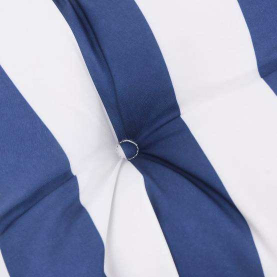 Coussins de chaise lot de 4 rayures bleues blanches 50x50x7 cm Maison Chic - Image 7