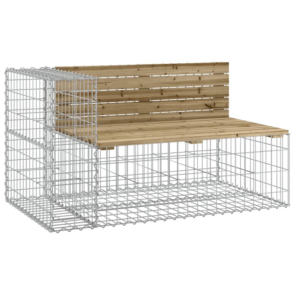 Maison Chic - Banc de jardin - Banc d'extérieur - Banquette design gabion 244x71x65,5cm bois de pin imprégné - Image 3