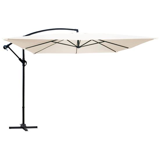 Oviala - Parasol déporté 3x3m acier écru Genova - Oviala - Image 1