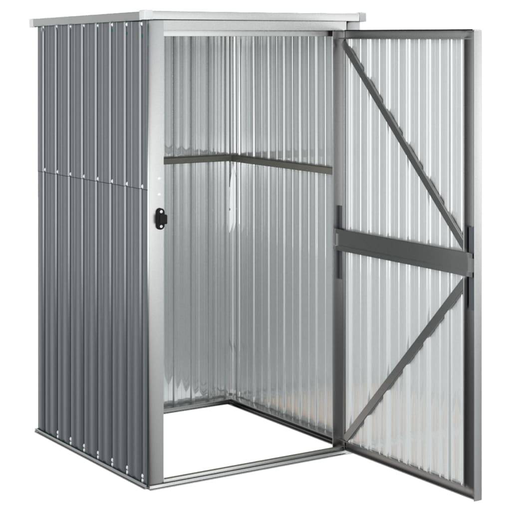 Abri à outils 0.78m² - Cabane à outils - Abri de jardin gris 88x89x161 cm acier galvanisé MAISON CHIC - Image 5