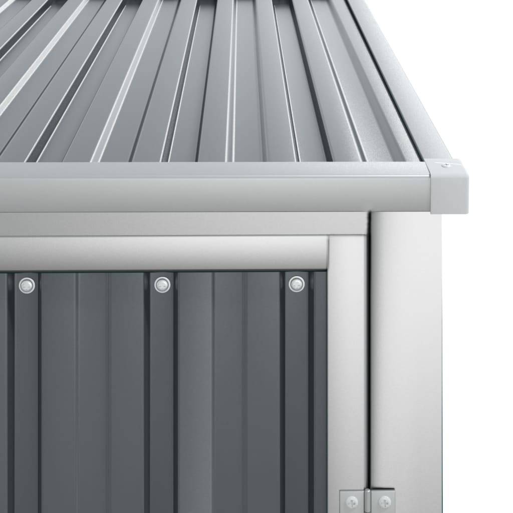 Abri à outils 0.78m² - Cabane à outils - Abri de jardin gris 88x89x161 cm acier galvanisé MAISON CHIC - Image 7