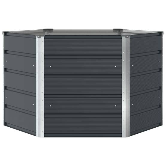 Jardinière Acier Anthracite 129 x 129 x 75 cm - PANGIVO - Image 4