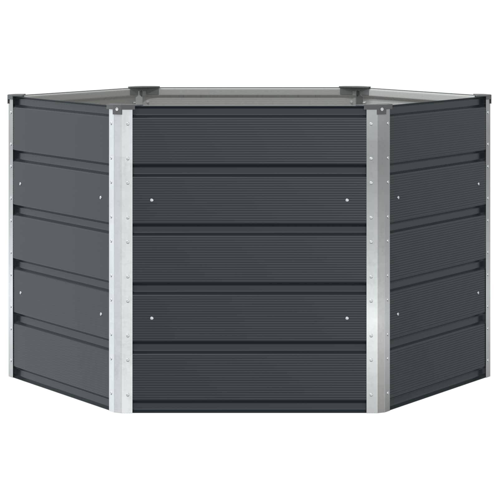 Jardinière Acier Anthracite 129 x 129 x 75 cm - PANGIVO - Image 4
