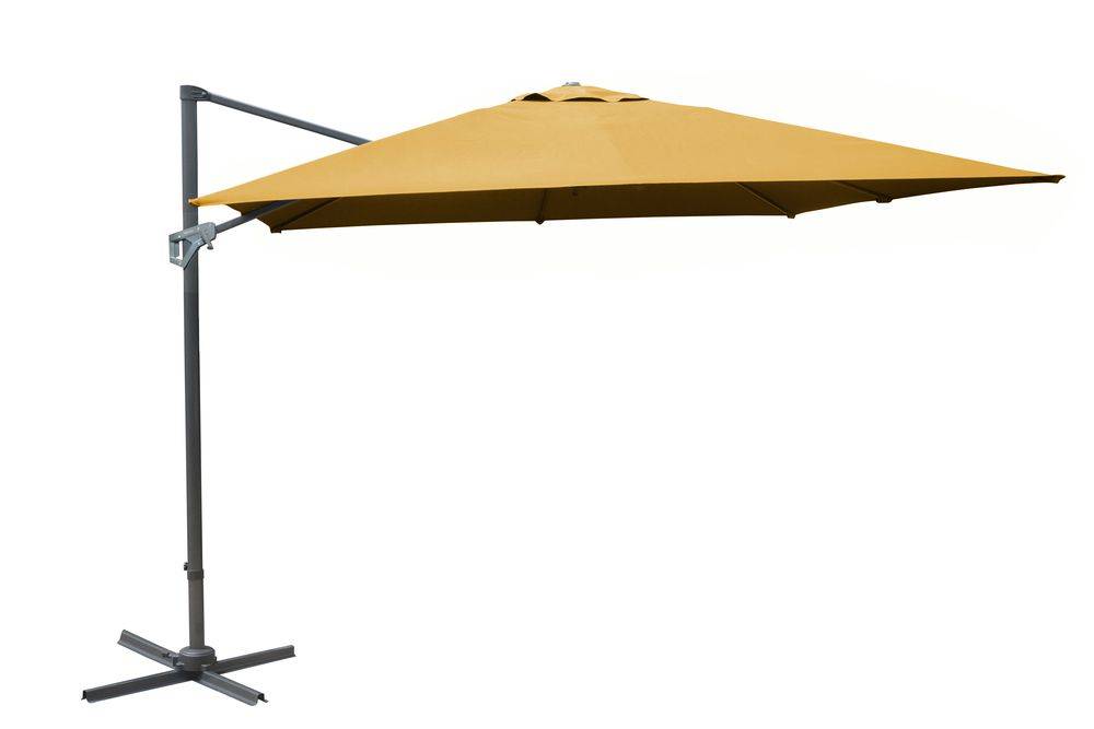 Proloisirs - Parasol Deporte Orientable 3X3/8 Nh20 Inclinable Manivelle - Curry PROLOISIRS