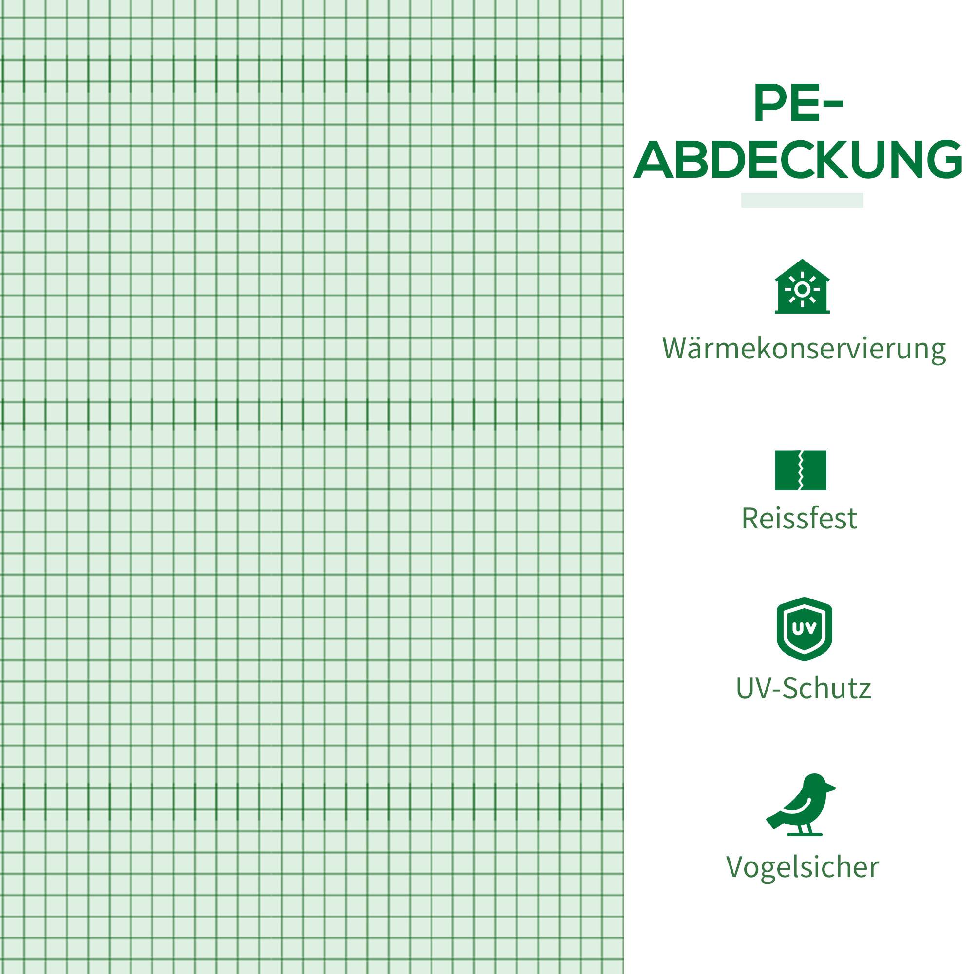 Mini serre tunnel acier PE pour potager et semis protection croissance 240x90x90cm vert - ComfortXL Outdoor Living - Image 5