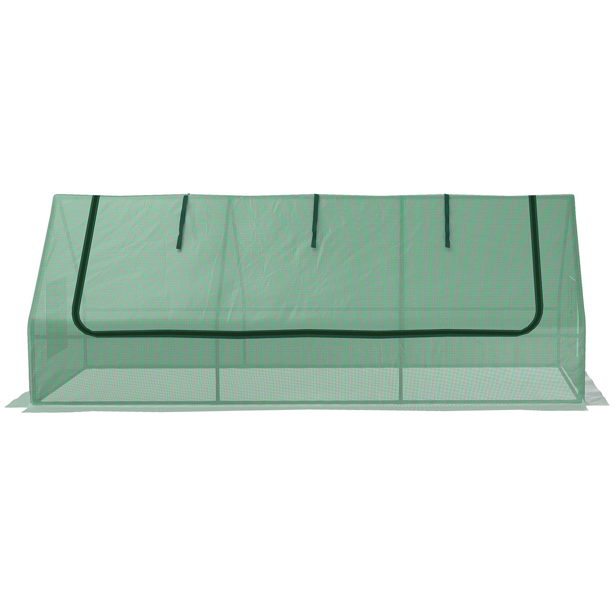 Mini serre tunnel acier PE pour potager et semis protection croissance 240x90x90cm vert - ComfortXL Outdoor Living - Image 7