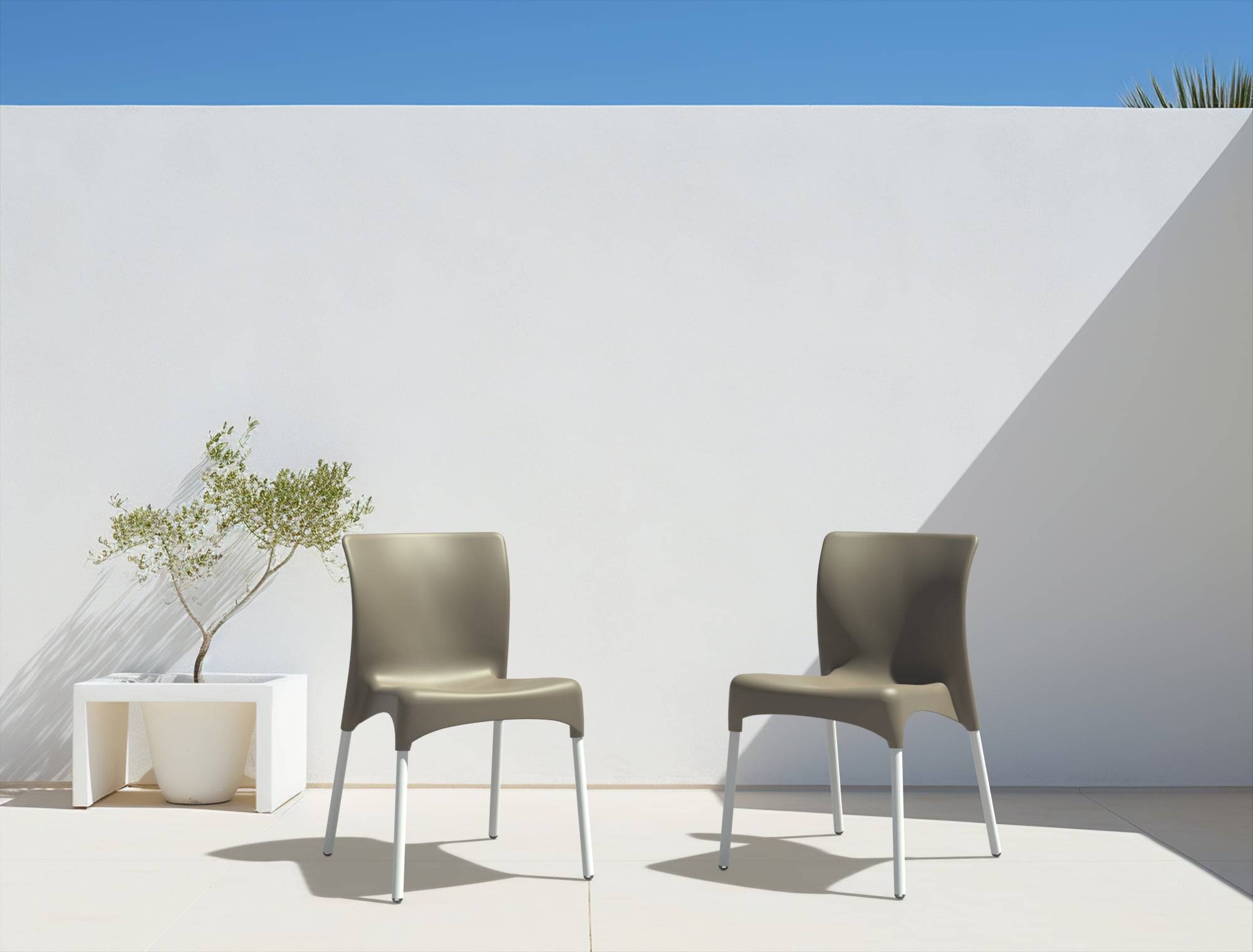 Set 2 chaises intérieur, extérieur vert citron MOON garbar - Image 9