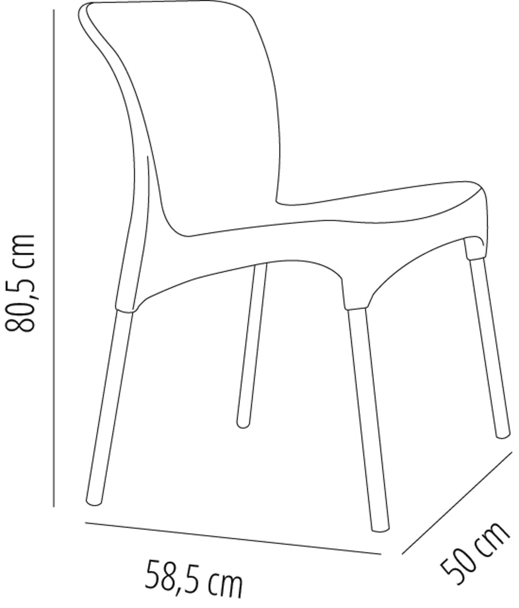 Set 2 chaises intérieur, extérieur vert citron MOON garbar - Image 2