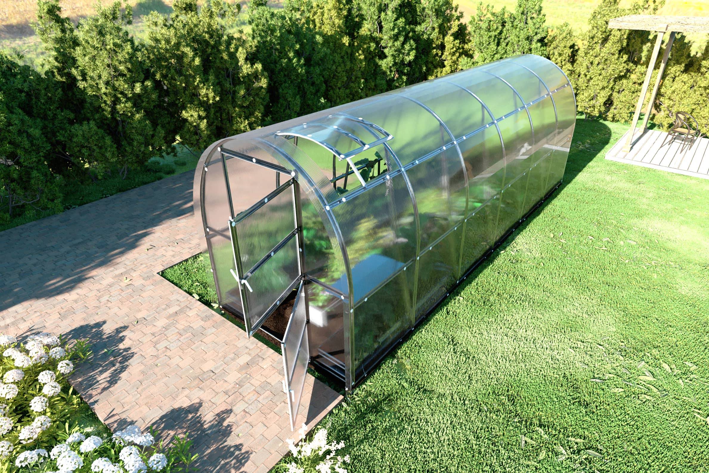 KLASIKA GREENHOUSES - Serre KLASIKA SLIM 2 x 6 m (12 m²) , 4 mm avec revêtement en polycarbonate - Image 2