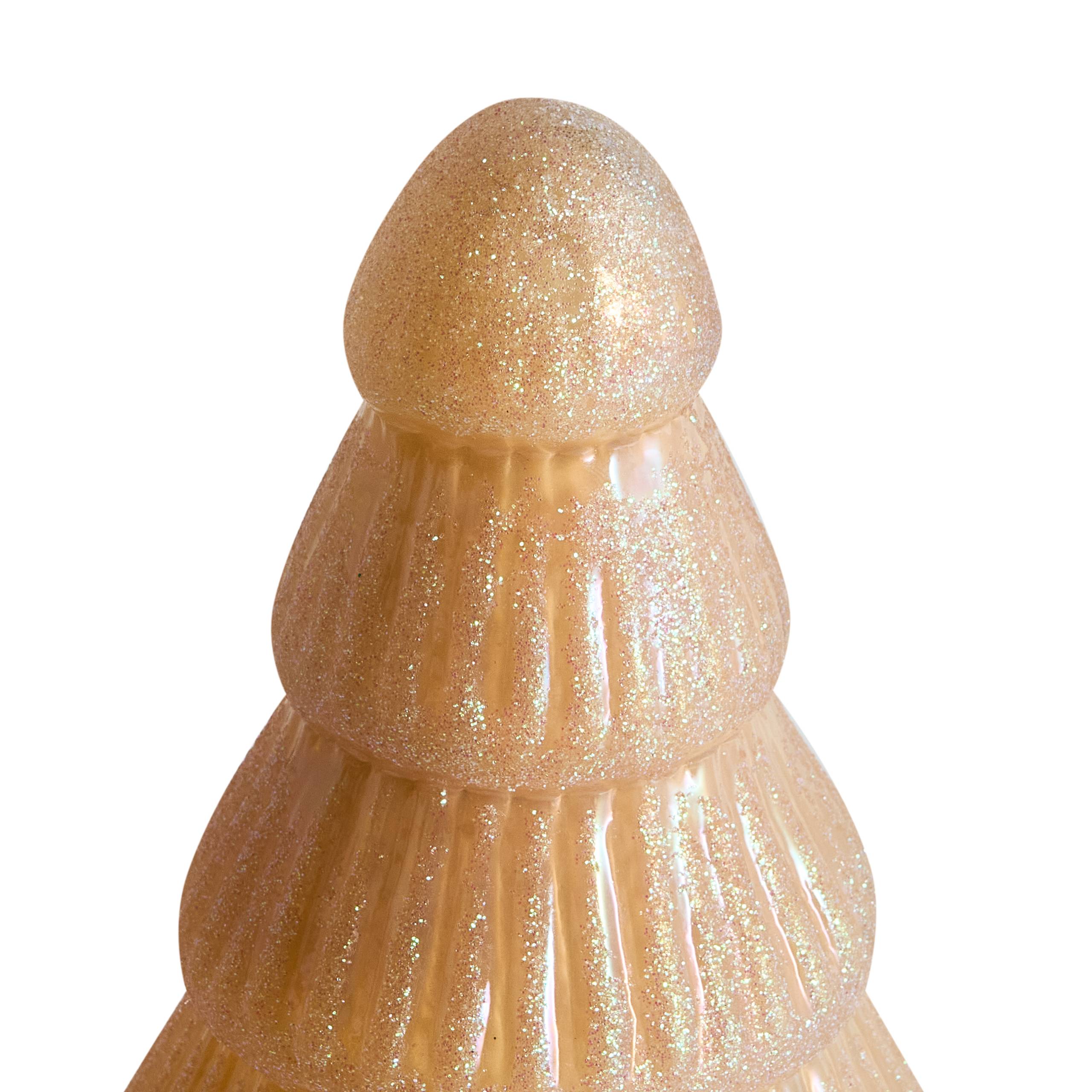 Beliani - Accessoire Décoratif Verre Beige FLAREN - 13x13x25- Beliani - Image 5