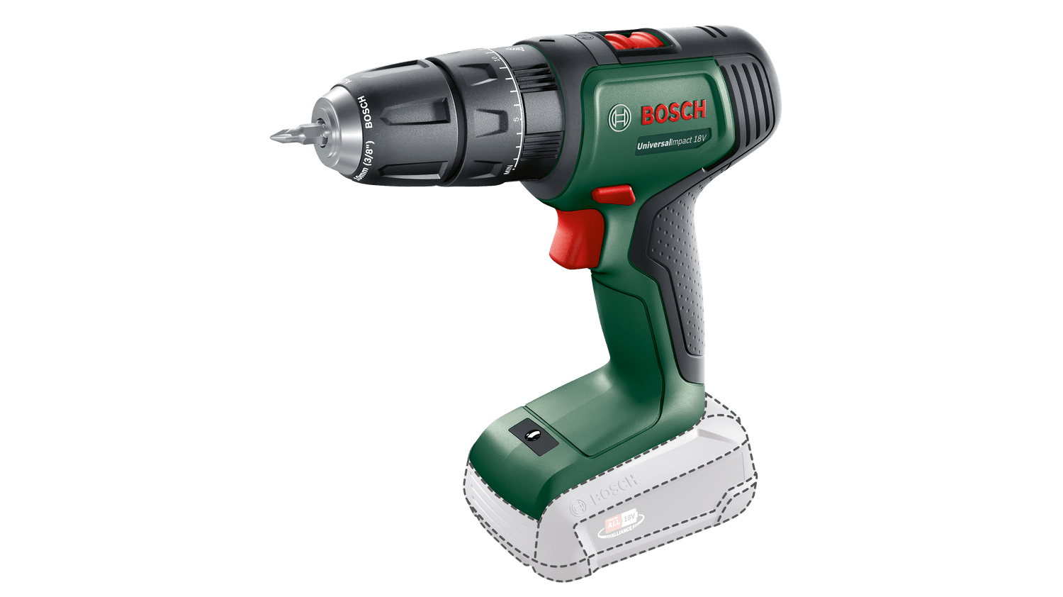 Bosch - Perceuse à percussion sans-fil UniversalImpact 18V - BOSCH - Sans batterie, ni chargeur - 06039D4108 - Image 2