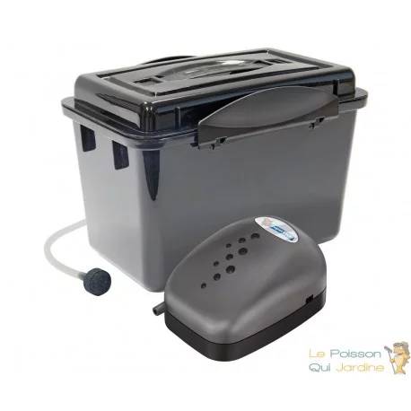 Kit Aération Bassin 250L avec Boîtier Étanche | Pompe 96 L/H