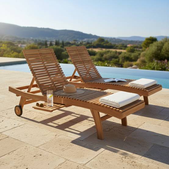 Teck'Attitude - Bain de Soleil en teck massif Beverly - TECK'Attitude - Image 7