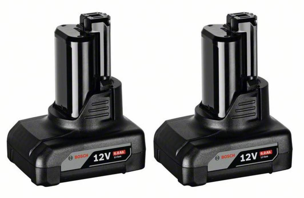 Bosch - Pack de batteries 12V 2X6Ah boîte carton - BOSCH - 1600A00X7M