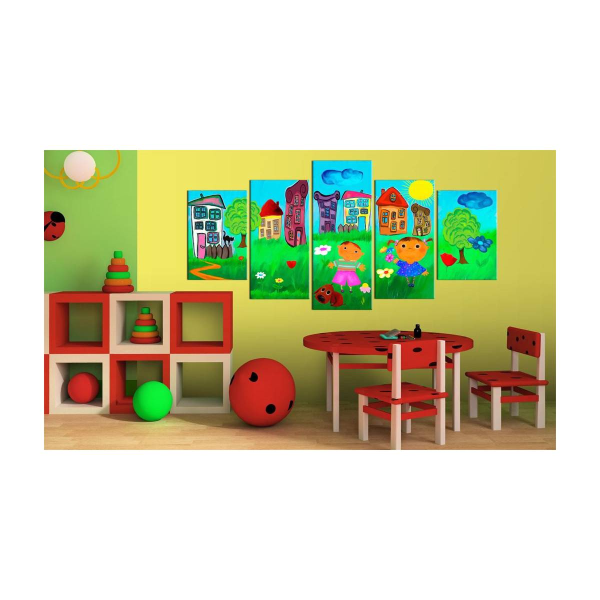 Tableau Imprimé "Enfance Insouciante" 50 x 100 cm - Image 2