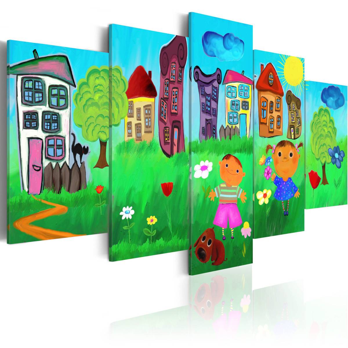 Tableau Imprimé "Enfance Insouciante" 50 x 100 cm - Image 1