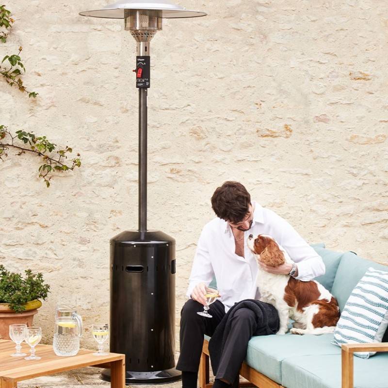 Favex - Parasol chauffant d'extérieur à gaz - FAVEX - Cosy Élégance Noir Ecoline - Prêt à l'emploi livré avec tuyau et détendeur - 12 m² - Image 5