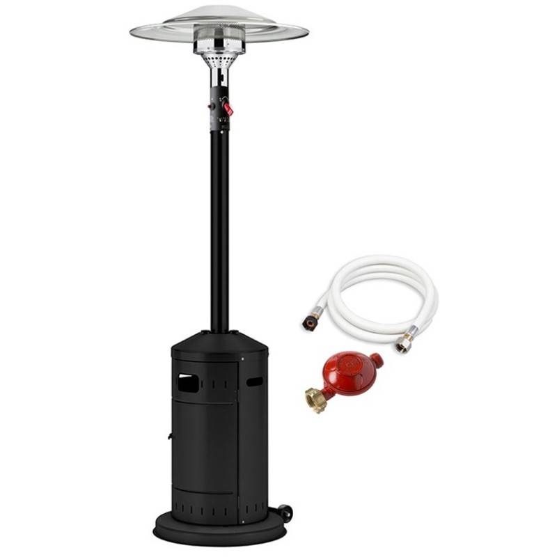 Favex - Parasol chauffant d'extérieur à gaz - FAVEX - Cosy Élégance Noir Ecoline - Prêt à l'emploi livré avec tuyau et détendeur - 12 m² - Image 1