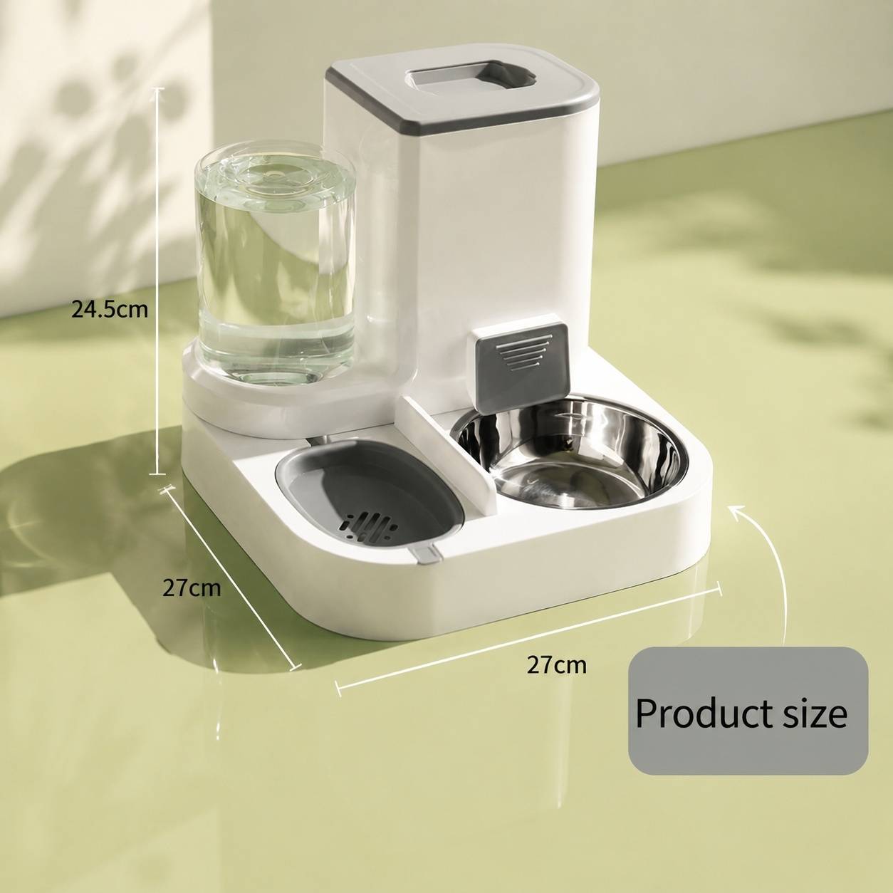 Distributeur 2 en 1 Automatique Nourriture Eau Pour Chats Chiens Grande Capacité Lavable - Image 3