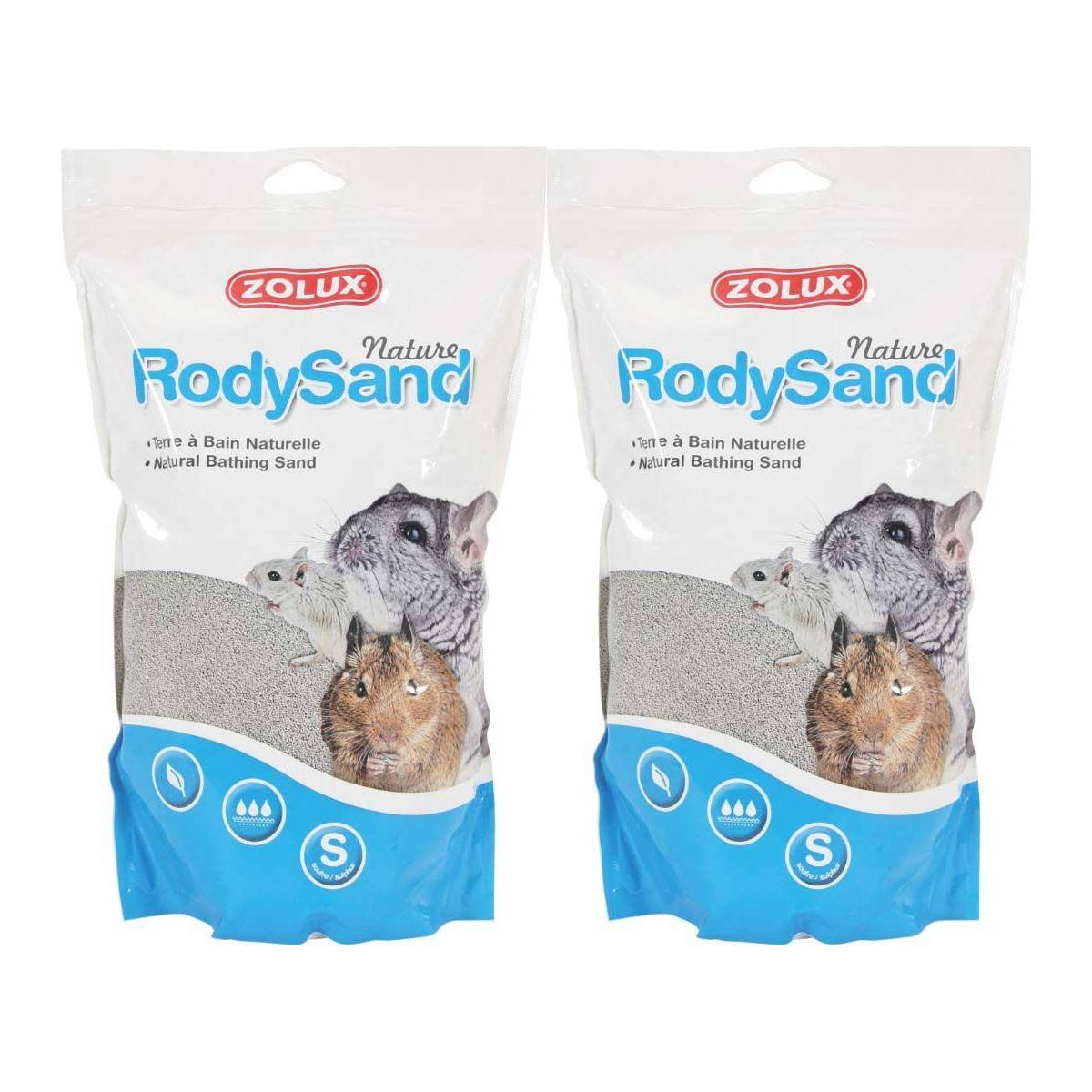 Zolux - Terre à bain pour chichillas Rody sand 2L (Lot de 2) - Image 1