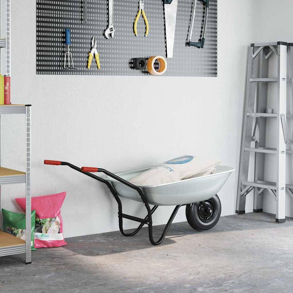 PANGIVO - Brouette acier argent et noir 133 x 62.5 x 58 cm - PANGIVO - Image 4