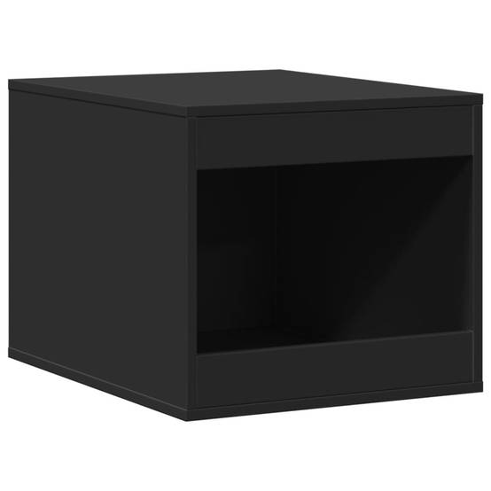 Meuble de bac à litière bois d'ingénierie noir 59 x 47 x 42 cm - PANGIVO - Image 2