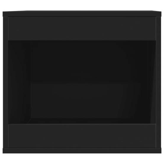 Meuble de bac à litière bois d'ingénierie noir 59 x 47 x 42 cm - PANGIVO - Image 4