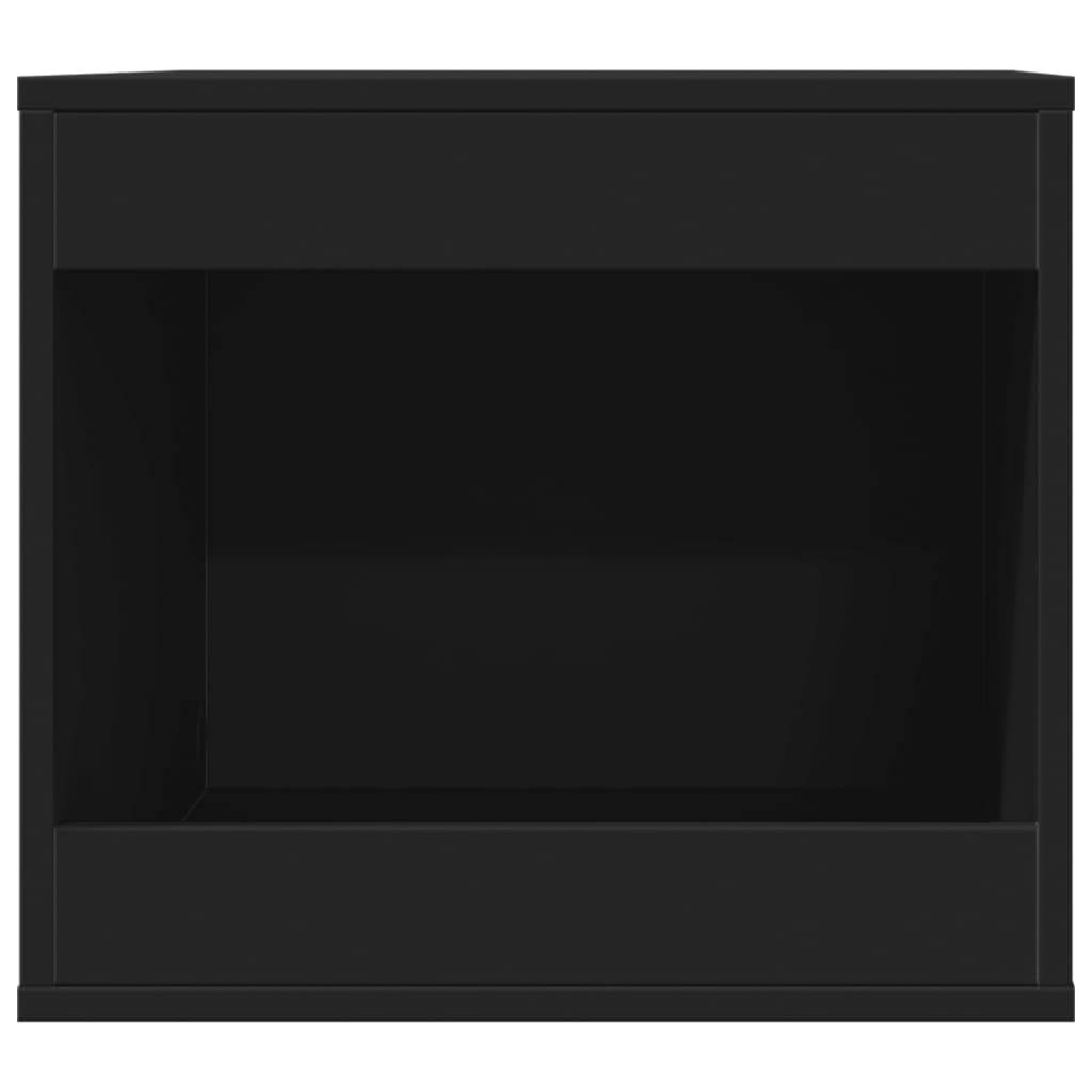 Meuble de bac à litière bois d'ingénierie noir 59 x 47 x 42 cm - PANGIVO - Image 4