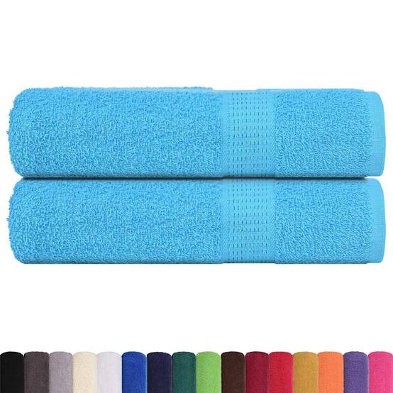 Nappe / serviette coton turquoise 70 x 140 cm - Prolenta premium p319.6 - Image 1