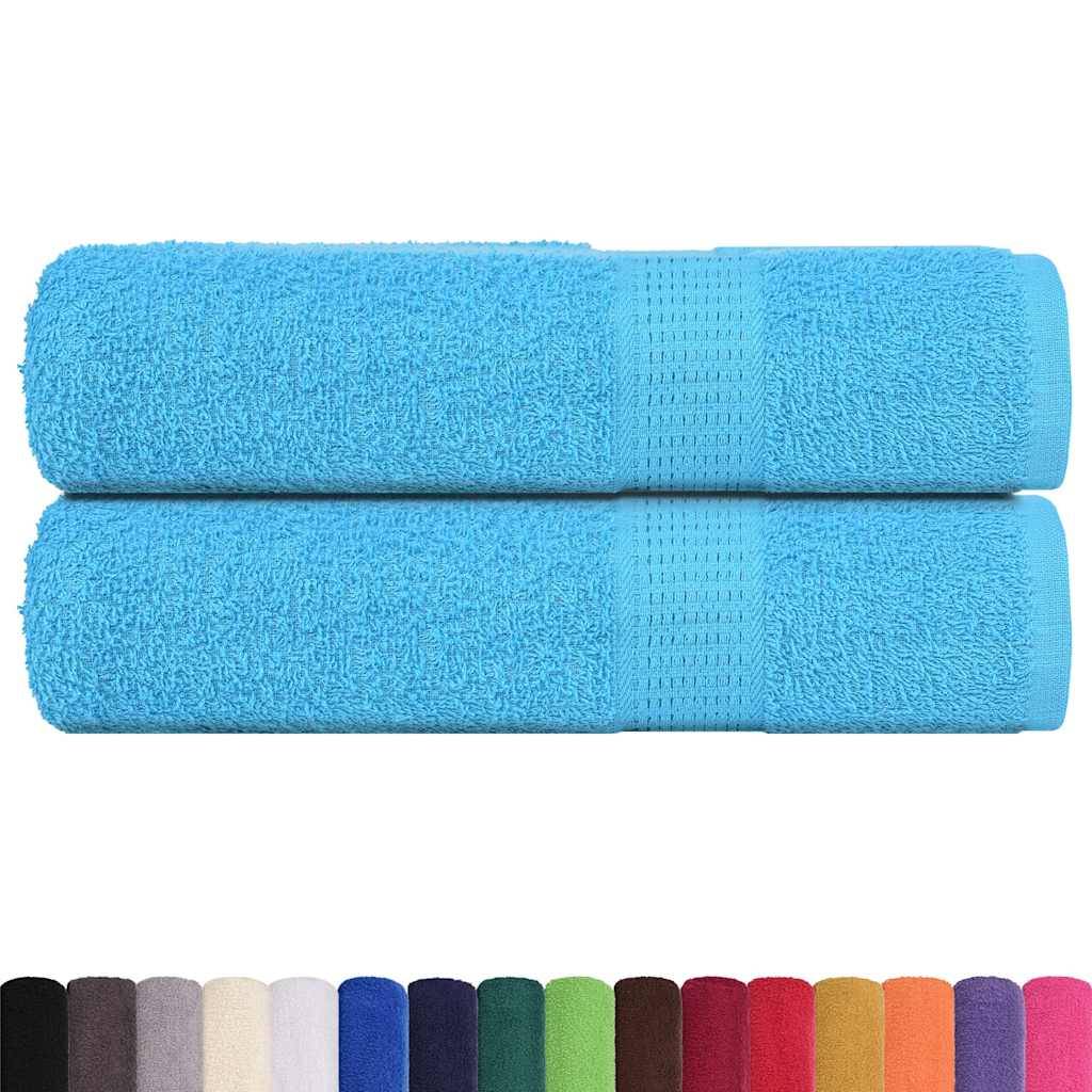 Nappe / serviette coton turquoise  70 x 140 cm  - Prolenta premium p319.6 - Image 1