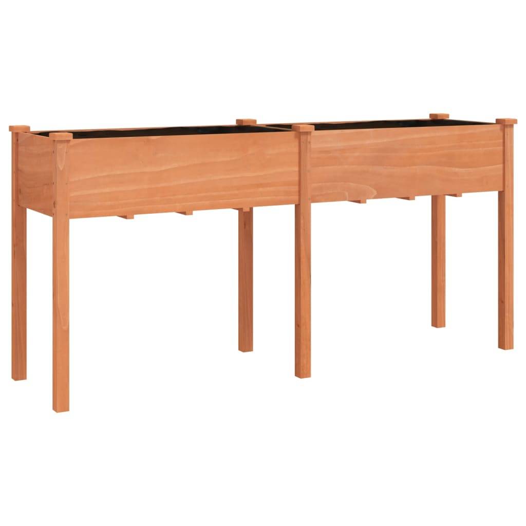Vidaxl - Jardinière avec doublure marron 161x45x76 cm bois massif sapin vidaXL 364237 - Image 2
