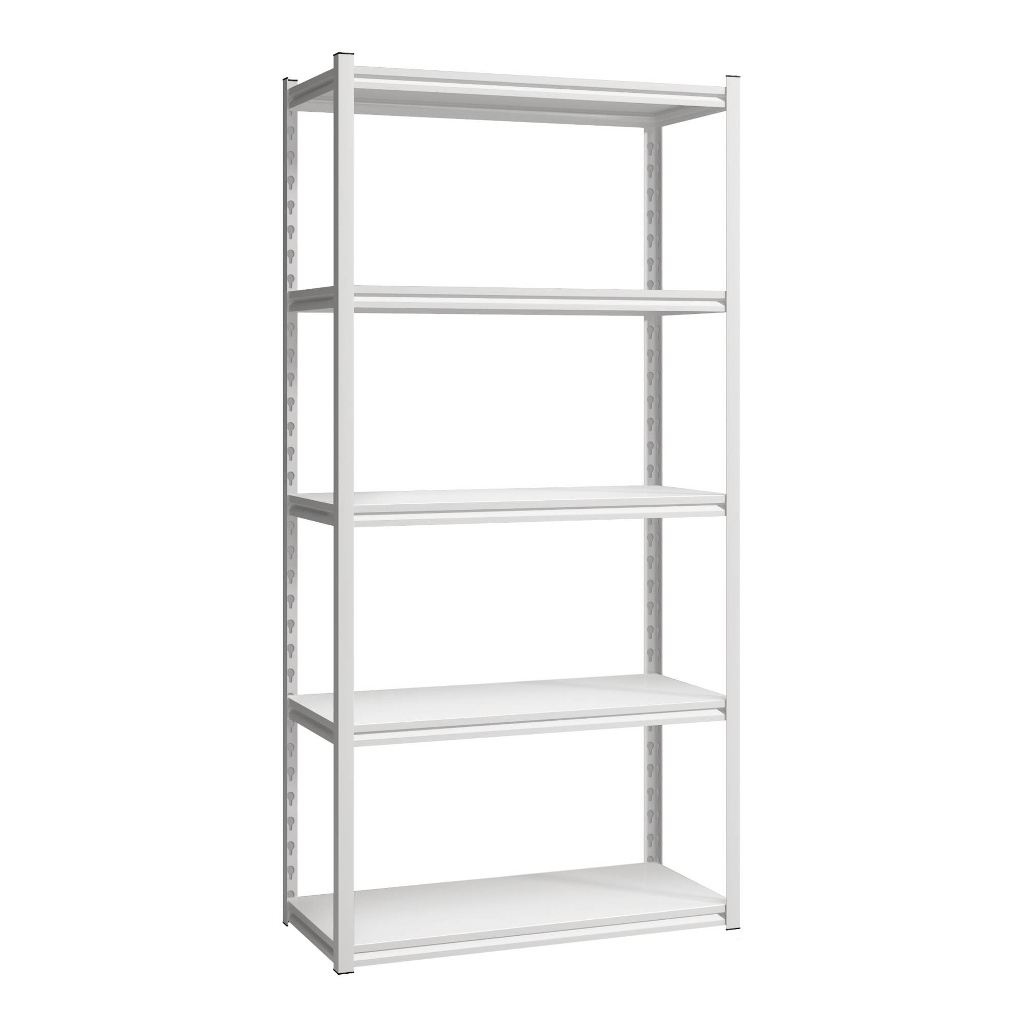 Étagère à charge lourde Austrheim acier 183 x 90 x 40 cm blanc [en.casa] - Image 1